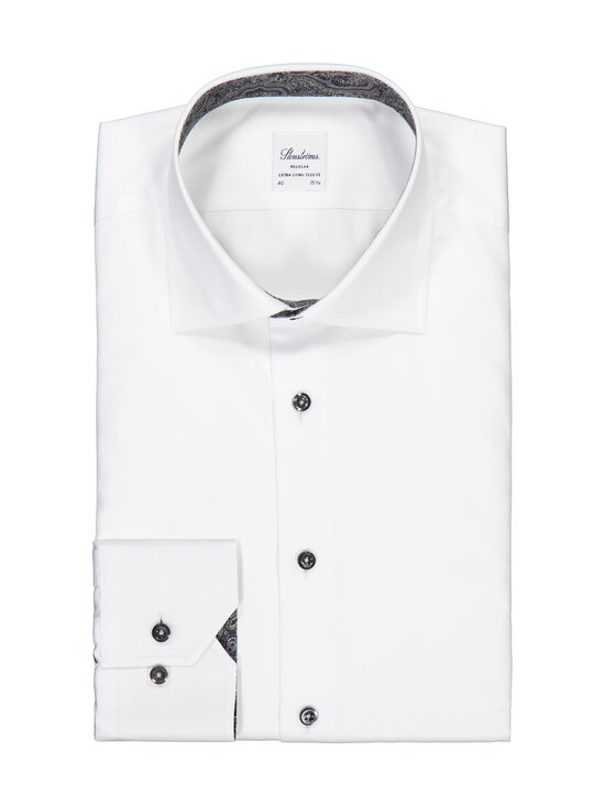 Stenströms - Regular Contrast -kauluspaita, erikoispitkät hihat - 000 WHITE | Stockmann - photo 1