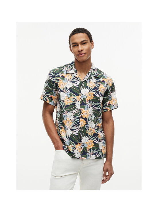 Tommy Hilfiger - Liocela-kokvilnas krekls ar apkakli - 0GY CARBON NAVY / ALLOVER | Stockmann - photo 3