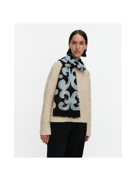 Marimekko - Fiore Keidas vilnas šalle - 593 LIGHT BLUE, BLACK, LIGHT PINK | Stockmann - photo 3