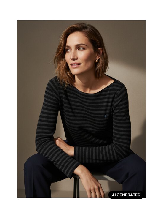 Marc O'Polo - Slub Yarn -trikoopaita - 4444 DARK BLUE_MULTI_05 | Stockmann - photo 2