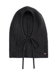 Tommy Hilfiger - Cable Enamel Flag balaklava - BDS BLACK MELANGE Tommy Hilfiger - Cable Enamel Flag balaklava - BDS BLACK MELANGE | Stockmann