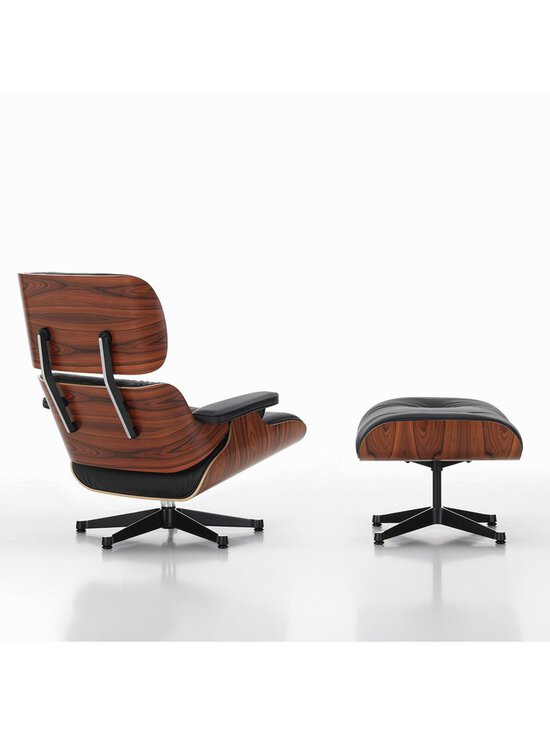 Vitra - Eames Lounge -nojatuoli ja rahi Premium-nahka 66 musta / palisanteri - BROWN | Stockmann - photo 2