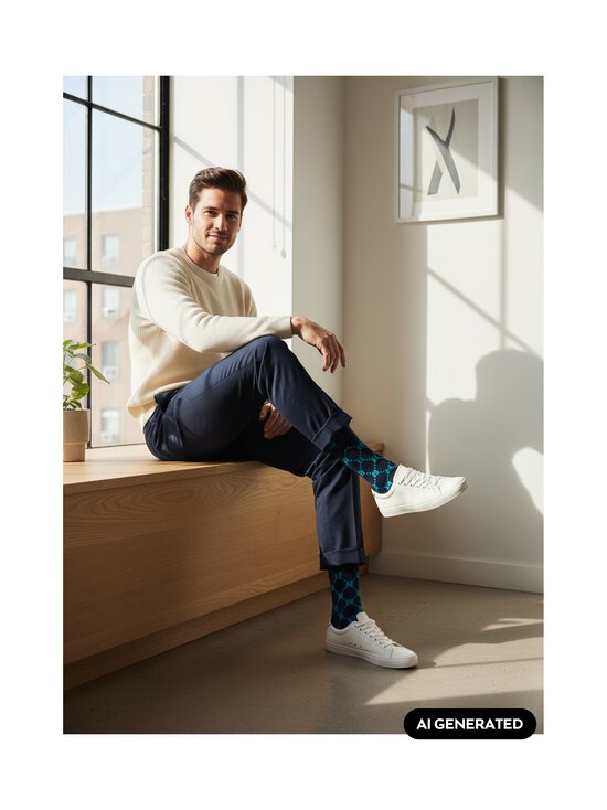 Happy Socks - Monogram-sukat - 6500 NAVY | Stockmann - photo 2