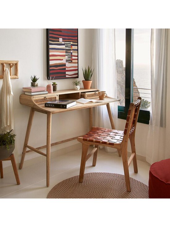 Kave Home - Calixta-tuoli ruskea nahka - BEIGE | Stockmann - photo 7