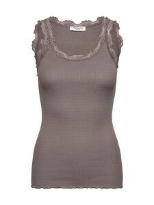 Rosemunde - RWBabette Lace U-neck -silkkisekoitetoppi - 084 GYPSUM | Stockmann