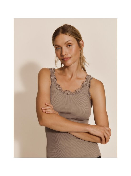 Rosemunde - RWBabette Lace U-neck -silkkisekoitetoppi - 084 GYPSUM | Stockmann - photo 3