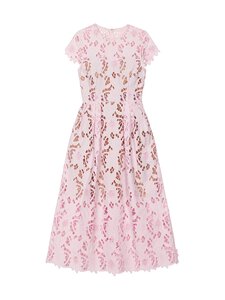 Self-Portrait - PINK COTTON GUIPURE -midimekko - LIGHT PINK | Stockmann