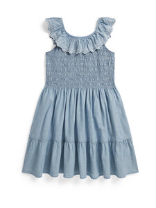 Polo Ralph Lauren - Smocked Denim kleita - NEW MEDIUM WASH | Stockmann