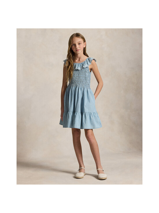 Polo Ralph Lauren - Smocked Denim kleita - NEW MEDIUM WASH | Stockmann - photo 3