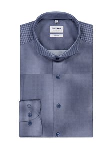 Olymp - All Over Circle Print Body fit -kauluspaita - 18 MARINE | Stockmann
