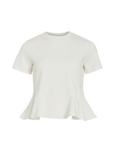 Vila - ViVelmera O-Neck Peplum t-paita - SNOW WHITE | Stockmann