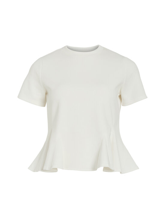 Vila - ViVelmera O-Neck Peplum t-paita - SNOW WHITE | Stockmann - photo 1