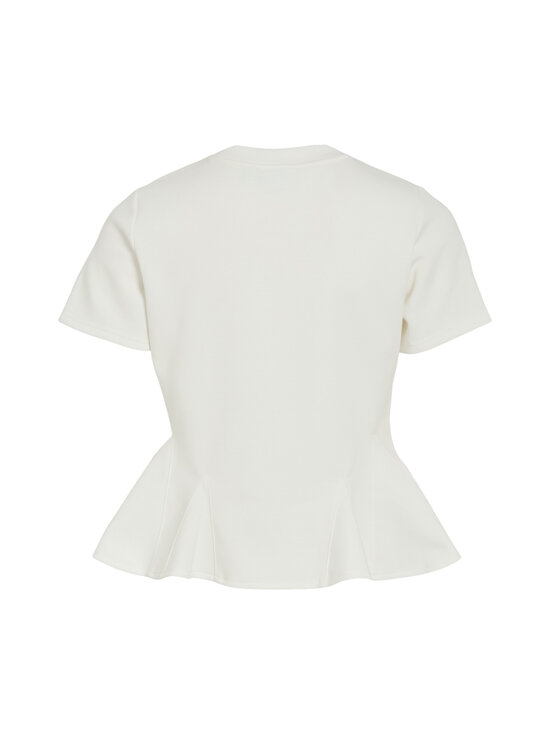 Vila - ViVelmera O-Neck Peplum t-paita - SNOW WHITE | Stockmann - photo 2