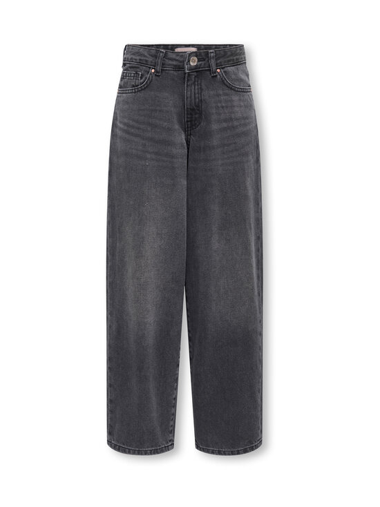 KIDS ONLY - KogGianna Ella Mid Waist Baggy Straight džinsi - WASHED BLACK | Stockmann - photo 1