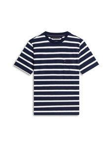 Tommy Hilfiger - T-särk Essential Regular Fit Stripe Pocket - 0BC DESERT SKY / ECRU STRIPE | Stockmann