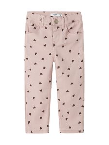 Name It - NmfRose Twill taisnu staru bikses - BURNISHED LILAC AOP:HEART | Stockmann