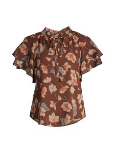 Lauren Ralph Lauren - Vanett blūze - MAROON/ORANGE/CREAM | Stockmann