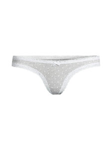 SKIMS - Cotton Pointelle Lace Trim -stringit - LIGHT HEATHER GREY PIN DOT | Stockmann