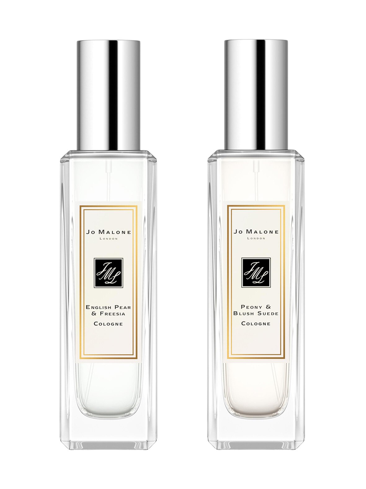 Jo Malone London English pear & freesia + peony blush suede cologne scent pairing duo set -tuoksupakkaus