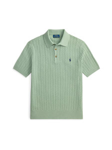 Polo Ralph Lauren - Palmikmustriga kootud polosärk - LIGHT GREEN | Stockmann
