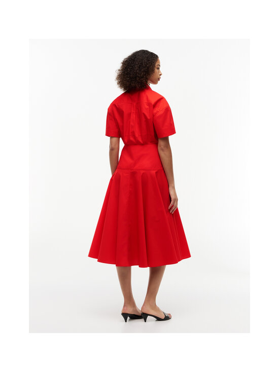 Tommy Hilfiger - Poplin Flare Midi -mekko - XNF FIRE RED | Stockmann - photo 2