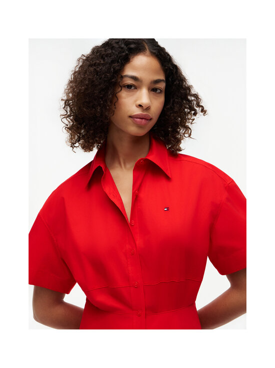 Tommy Hilfiger - Poplin Flare Midi -mekko - XNF FIRE RED | Stockmann - photo 3