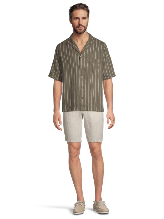 Oscar Jacobson - Triiksärk Cuban Herringbone Stripe Regular Fit - 825 MATT GREEN | Stockmann - photo 2