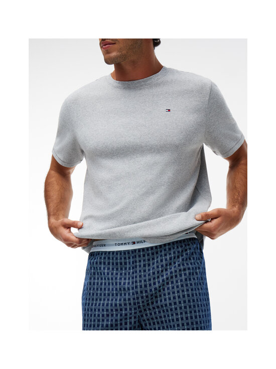 Tommy Hilfiger - Short Cotton Printed -pyjama - 06I WHITE/LINEAR FLAG GRD | Stockmann - photo 4