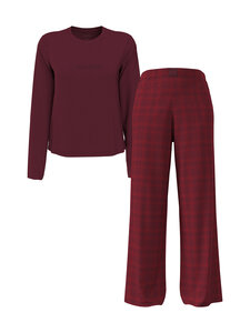 Calvin Klein Underwear - Tee Flannel -pyjama - 3E4 ZINFANDEL W ZINFANDEL JOTTED MADRAS | Stockmann