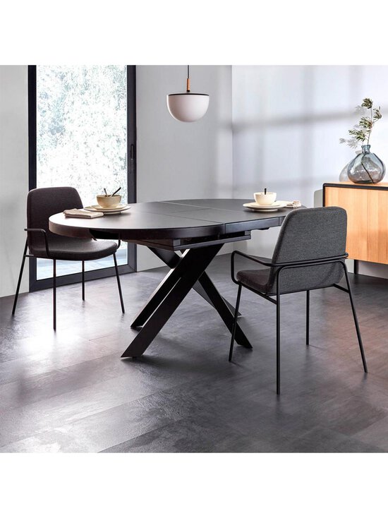 Kave Home - Vashti -jatkettava ruokapöytä musta 120/160 cm - BLACK | Stockmann - photo 9