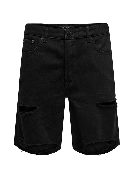 Only & Sons - OnsFade Loose -farkkushortsit - BLACK DENIM | Stockmann - photo 1