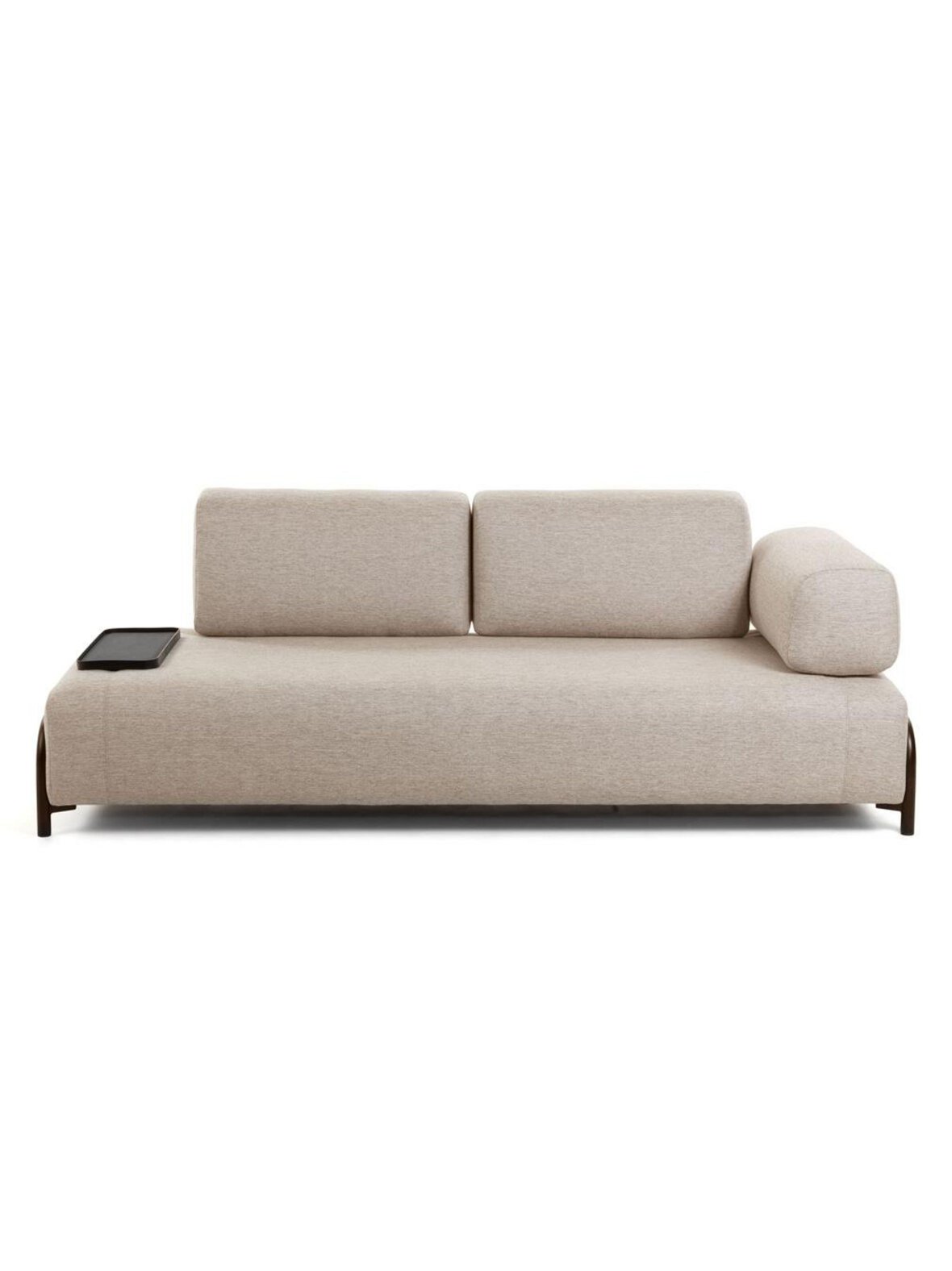 Compo-sohva beige l 232 cm, tarjottimella