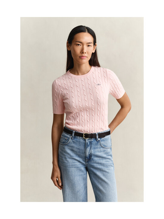 GANT - Stretch Cotton -palmikkoneulepusero - 647 APRICOT PINK | Stockmann - photo 2