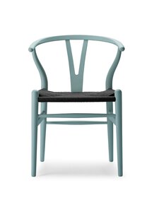 Carl Hansen & Søn - CH24 Wishbone -tuoli musta istuin soft Pewter Blue - BLUE | Stockmann