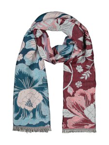 A+more - Melinda Jaquard šalle 70 x 180 cm - BLUE/GREEN/PEACH | Stockmann