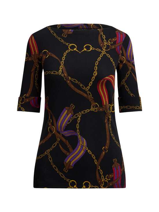 Lauren Ralph Lauren - Judy Mid Sleeve trikotāžas krekls - BLACK MULTI | Stockmann - photo 1