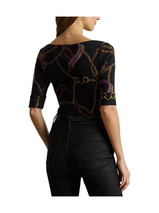 Lauren Ralph Lauren - Judy Mid Sleeve trikotāžas krekls - BLACK MULTI | Stockmann - photo 3