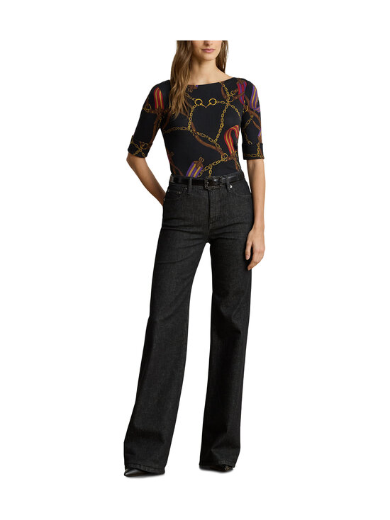 Lauren Ralph Lauren - Judy Mid Sleeve trikotāžas krekls - BLACK MULTI | Stockmann - photo 4