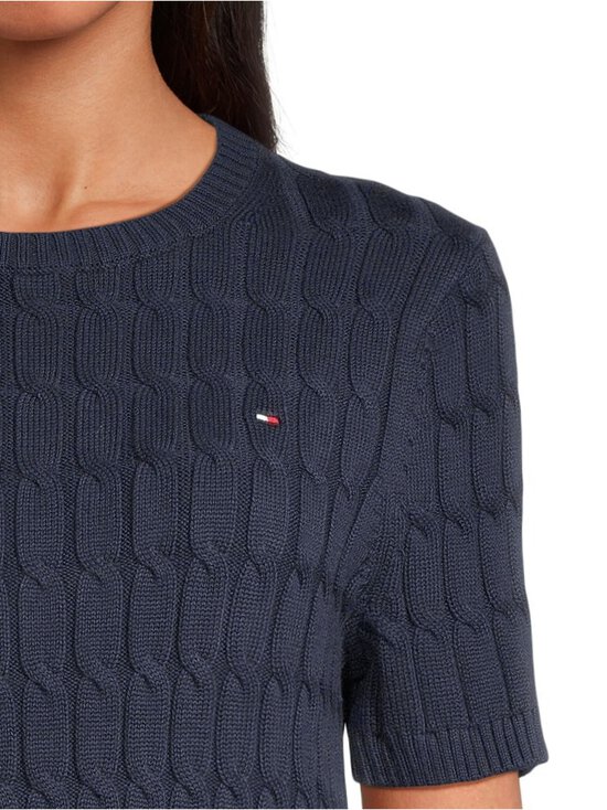 Tommy Hilfiger - Puuvillainen palmikkoneule - C1G DARK NIGHT NAVY - photo 4 Tommy Hilfiger - Puuvillainen palmikkoneule - C1G DARK NIGHT NAVY | Stockmann - photo 4