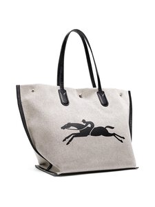Longchamp - Essential Toile Shoulder L plecu soma - 037 ECRU | Stockmann