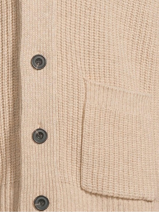 ESSENTIALS by Stockmann - Niklaus -merinoneuletakki - SAND MEL. WX2100716 | Stockmann - photo 4