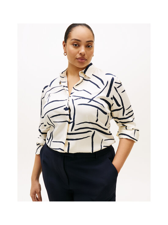 Tommy Hilfiger Curve - Viskoostviidist särk - 0K4 FLAG FEATHERS CALICO | Stockmann - photo 4
