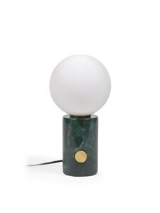 Kave Home - Lonela-pöytävalaisin vihreä marmori / messinki - GREEN | Stockmann