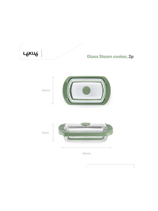 Lékué - Glass Steam Cooker -höyrytysastia - TRANSPARENT | Stockmann - photo 5