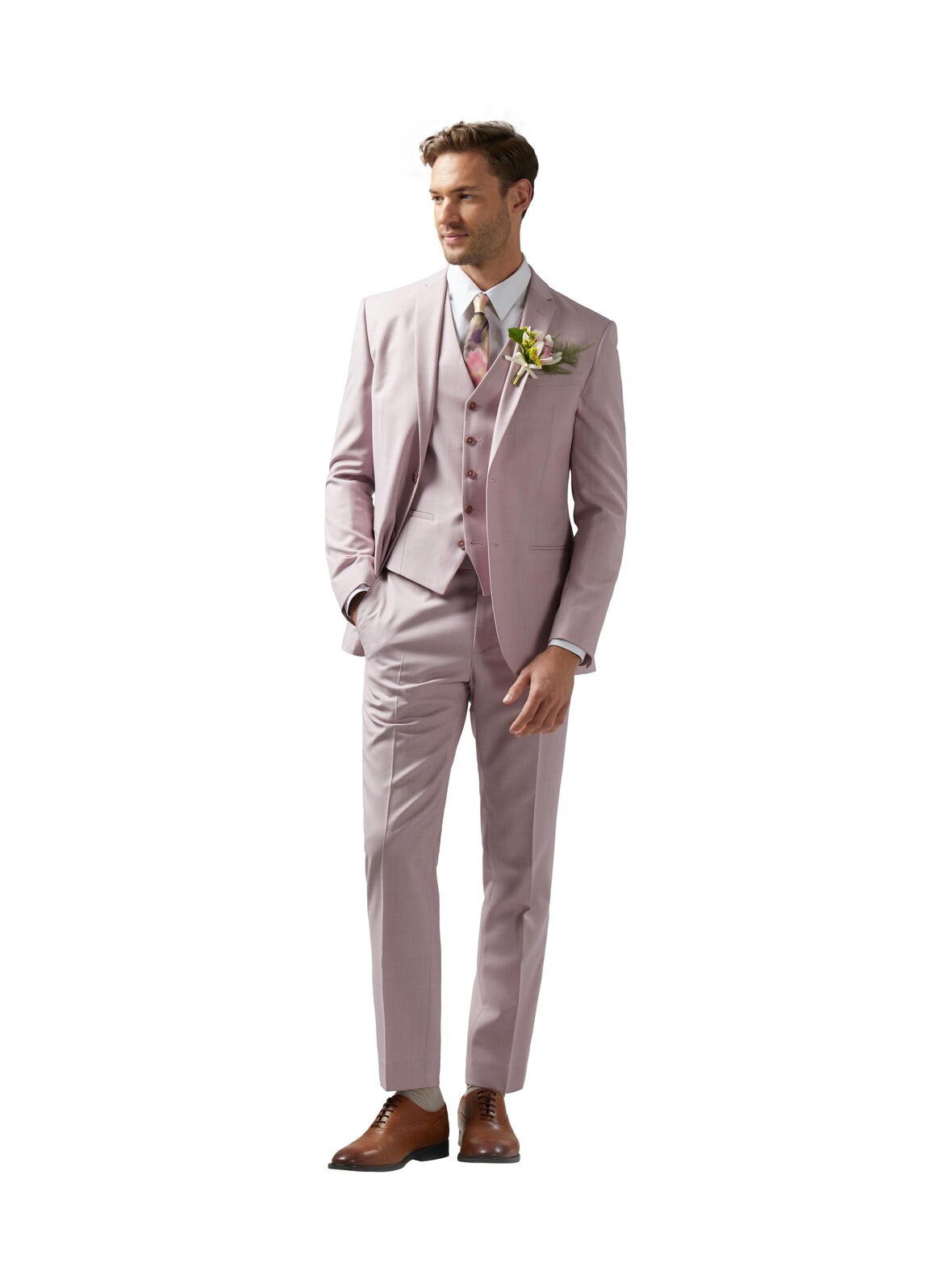 Burra Rose Sharkskin Slim -housut