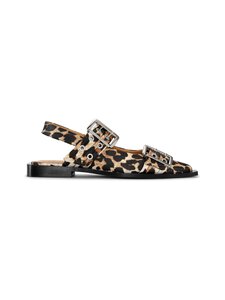 Ganni - Feminine Buckle -ballerinat - 943 LEOPARD | Stockmann