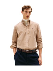Tommy Hilfiger - Solid Corduroy -kauluspaita - AFE COASTAL TAUPE | Stockmann