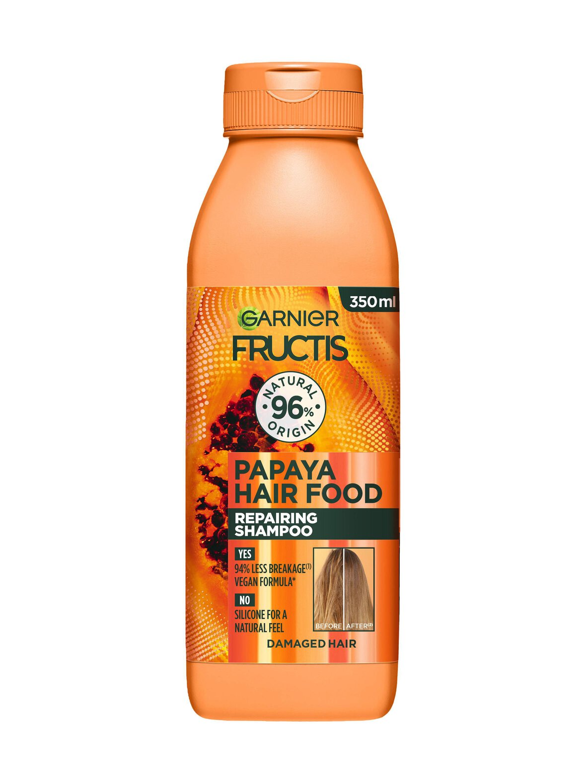 Fructis Hair Food Papaya - shampoo vaurioituneille hiuksille, 350 ml