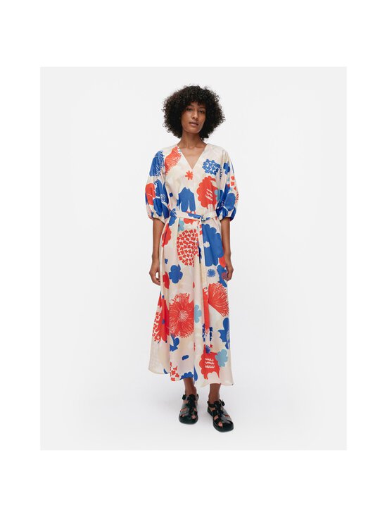 Marimekko - Kimppu Suvikimppu organiskā poplīna kleita - 135 OFF WHITE, BLUE, RED, PEACH - photo 3 Marimekko - Kimppu Suvikimppu organiskā poplīna kleita - 135 OFF WHITE, BLUE, RED, PEACH | Stockmann - photo 3