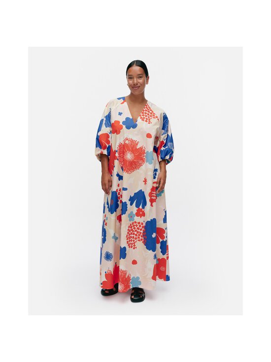 Marimekko - Kimppu Suvikimppu organiskā poplīna kleita - 135 OFF WHITE, BLUE, RED, PEACH - photo 5 Marimekko - Kimppu Suvikimppu organiskā poplīna kleita - 135 OFF WHITE, BLUE, RED, PEACH | Stockmann - photo 5